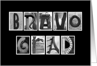 College Graduation - Congratulations - Bravo - Alphabet Art card