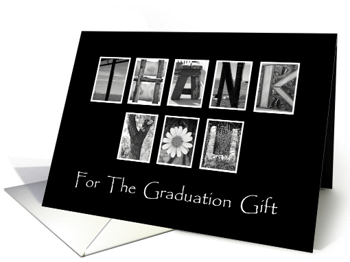 Graduation Thank You - Alphabet Art card (925604)