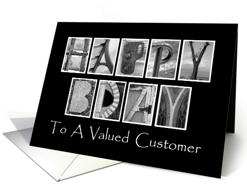 Customer Happy Birthday - Alphabet Art card (926120)