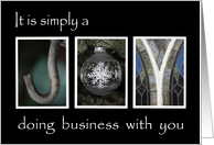 Thank You for your business - Christmas Card - Alphabet Art card