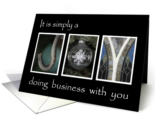 Thank You to Vendors / Suppliers - Christmas Card - Alphabet Art card
