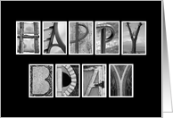 Happy Birthday - Alphabet Art card