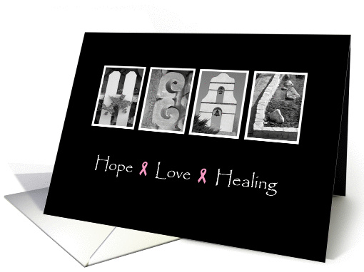 Recovery from Cancer - Hope Love Healing - Alphabet Art card (946605)