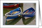 Colorful Fishing Boats-Blank card