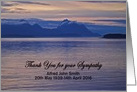 Glacier Bay Sunset Customize Thank you for your Sympathy card