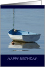 Birthday, Blue and White boat card