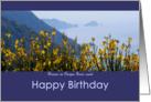 Broom flower Happy Birthday Card