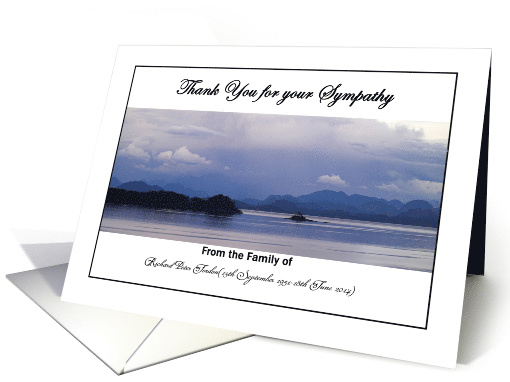 Inside Passage-Thank you for your Sympathy Custom card (1179702)