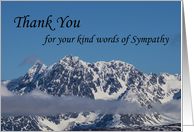 Snowy Mountains Thank you for your Sympathy card