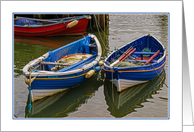 Colorful Fishing Boats-Blank card