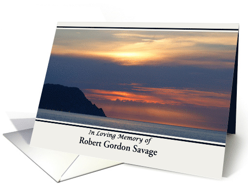 Sunset Custom-Thank You for your Sympathy card (1412018)