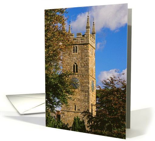 Parish church clock tower blank card (1465484)