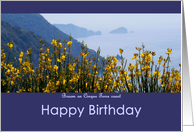 Broom flower Happy Birthday Card