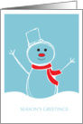 Season’s Greetings Snowy Snowman card