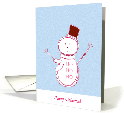 Merry Christmas Snowman Ho Ho Ho. card (884549)