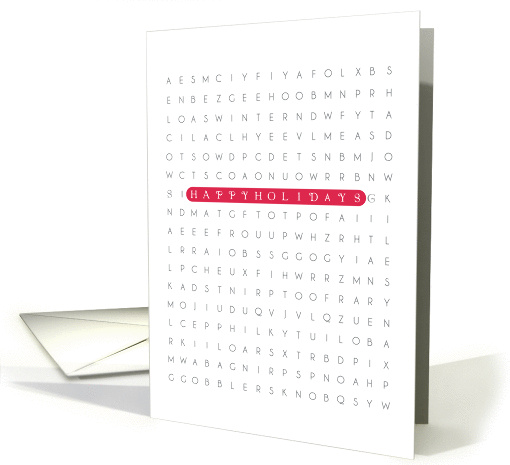 Merry Christmas Wordsearch card (886341)