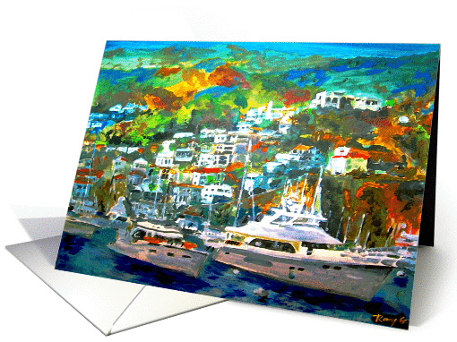 Catalina Island Blank Note Card Painting card (863145)