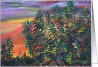 Calgary Sunset in the Summer card
