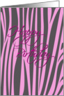 Zebra Happy Birthday Card