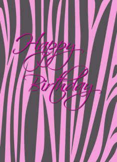 Zebra Happy Birthday...