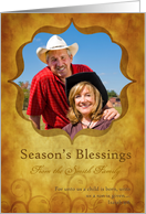 Christian Season’s Blessings Christmas Photo card