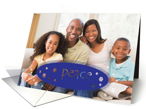 Snowflake Peace Christmas Photo card (878018)