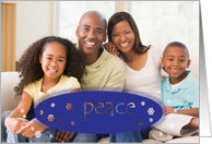 Snowflake Peace Christmas Photo Card