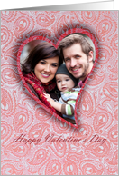 Heart Happy Valentines Day Photo Card