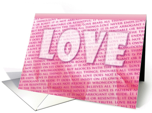 Valentine's Day Pink Love is Patient Photo card (897453)