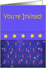 Rocket Ship Invite card