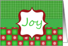 Red and Green Joy Holiday Greeting card
