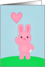 Cute Pink Bunny card