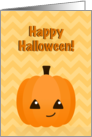 Cute Kawaii Jack o’Lantern Halloween Greeting card