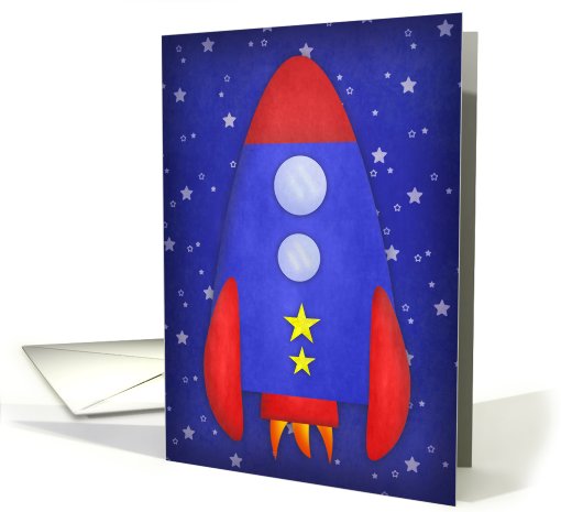 Rocket Ship Birthday card (864456)