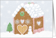 Christmas, Gingerbread House Holiday Greeting card