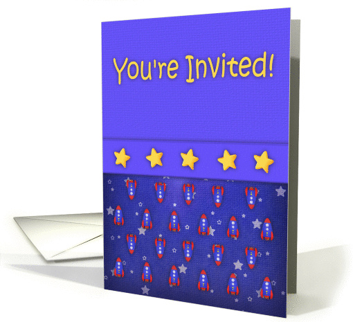 Rocket Ship Invite card (868344)