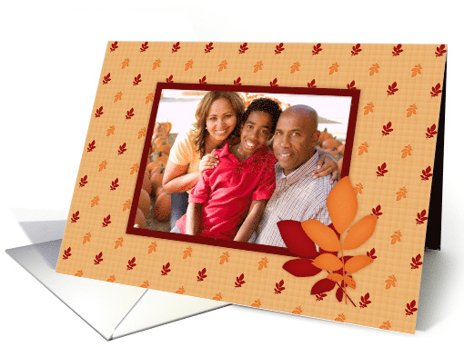 Fall Leaves Thanksgiving Greeting Photo card (872764)