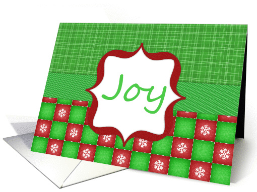 Red and Green Joy Holiday Greeting card (878947)