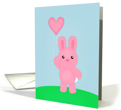Cute Pink Bunny card (898619)