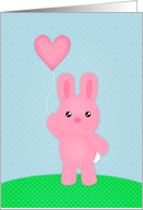 Cute Pink Bunny card