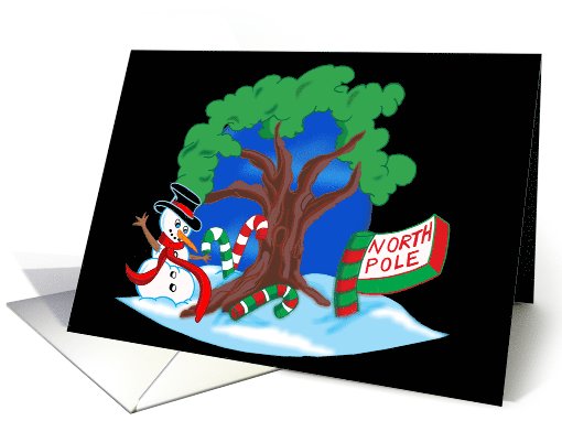 Snowman at the North Pole card (1101846)