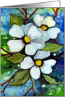 Dogwood Flowers Any Occasion Note Card, Blank Inside card