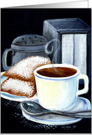Coffee and Beignets card