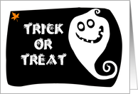 Trick or treat ghost Halloween Card