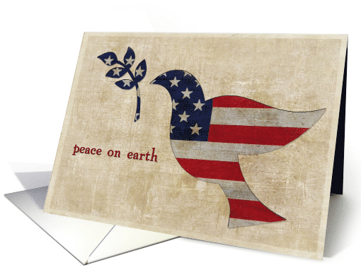 Patriotic christimas, dove olive branch, peace card (879276)