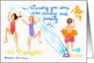 Encouragement I Believe in You Running and Jumping In card