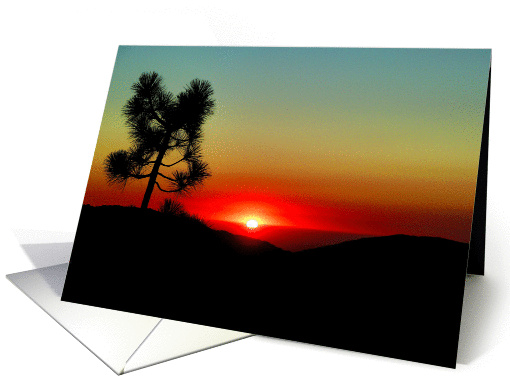 Mountain sunset card (869564)