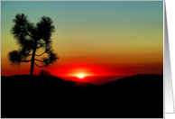 Mountain sunset card