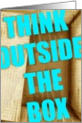 Motivate Others to Think Outside the Box, blank inside! card