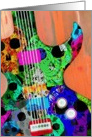 Cool Guitar Blank Note Card for Any Musician! card